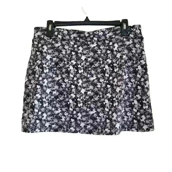 Tranquility by Colorado Women's Black & White Floral Poly/Spandex Active Skirt S - Picture 7 of 13